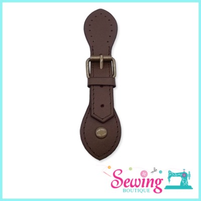 SNAP BUTTON - LEATHER-14CM(BROWN)